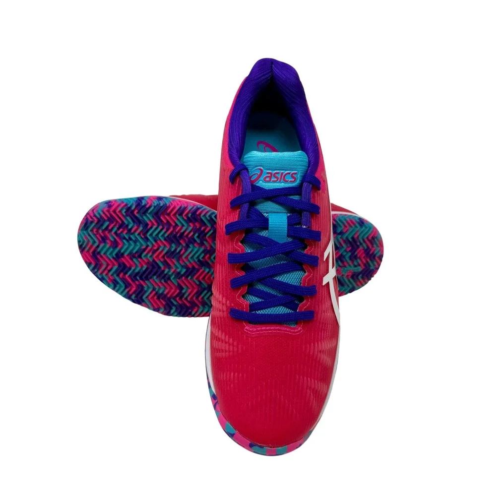 Asics Solution Speed FF Tennis Shoes Pink Blue 1042A130 Women's Size 8 FlyteFoam